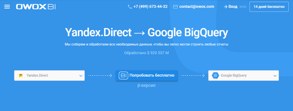 Загрузка данных из Яндекс.Директ в Google BigQuery