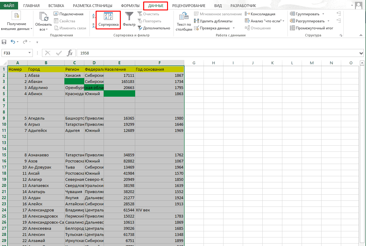 Как сделать иерархию в excel